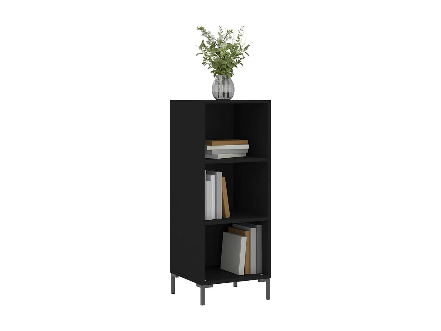 Buffet noir 34,5x32,5x90 bois d'ingénierie