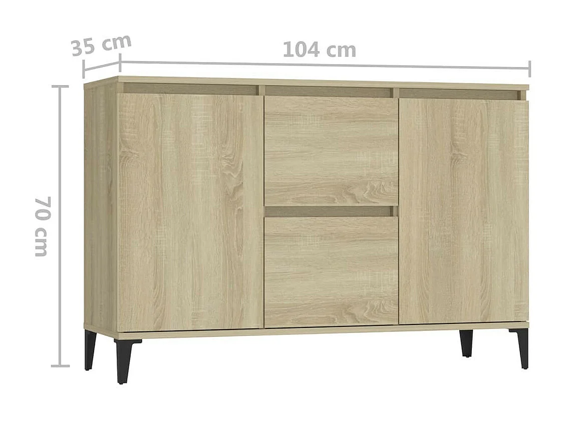 Buffet Chêne sonoma 104x35x70
