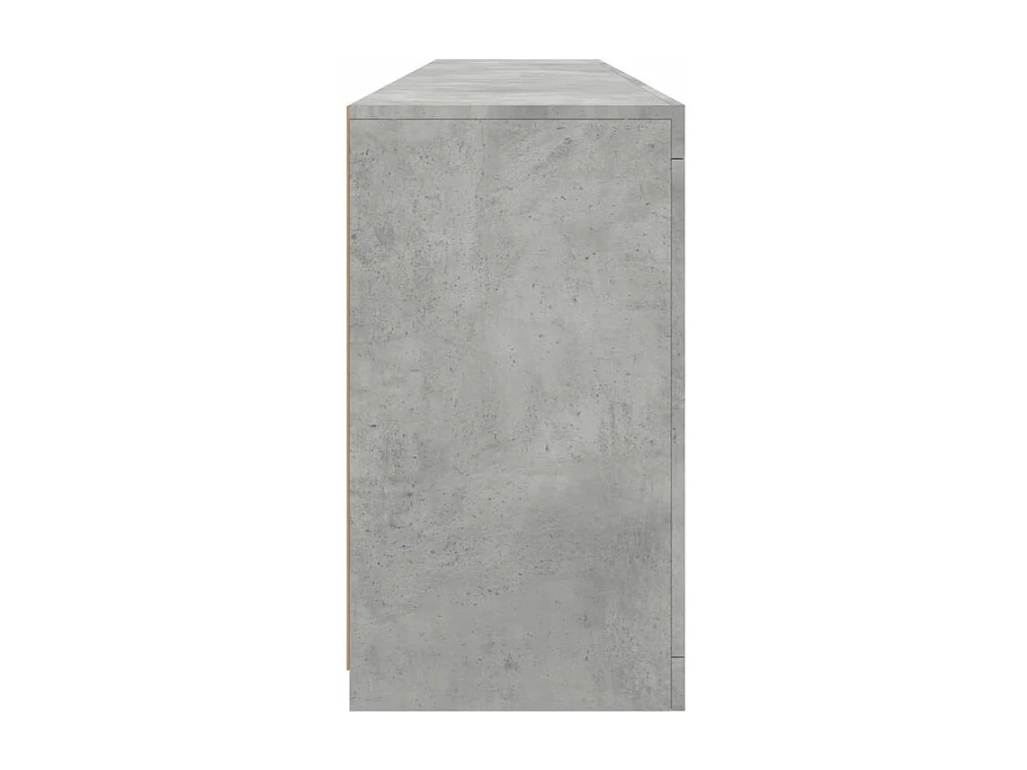 Buffet avec lumières LED gris béton 181,5x37x67