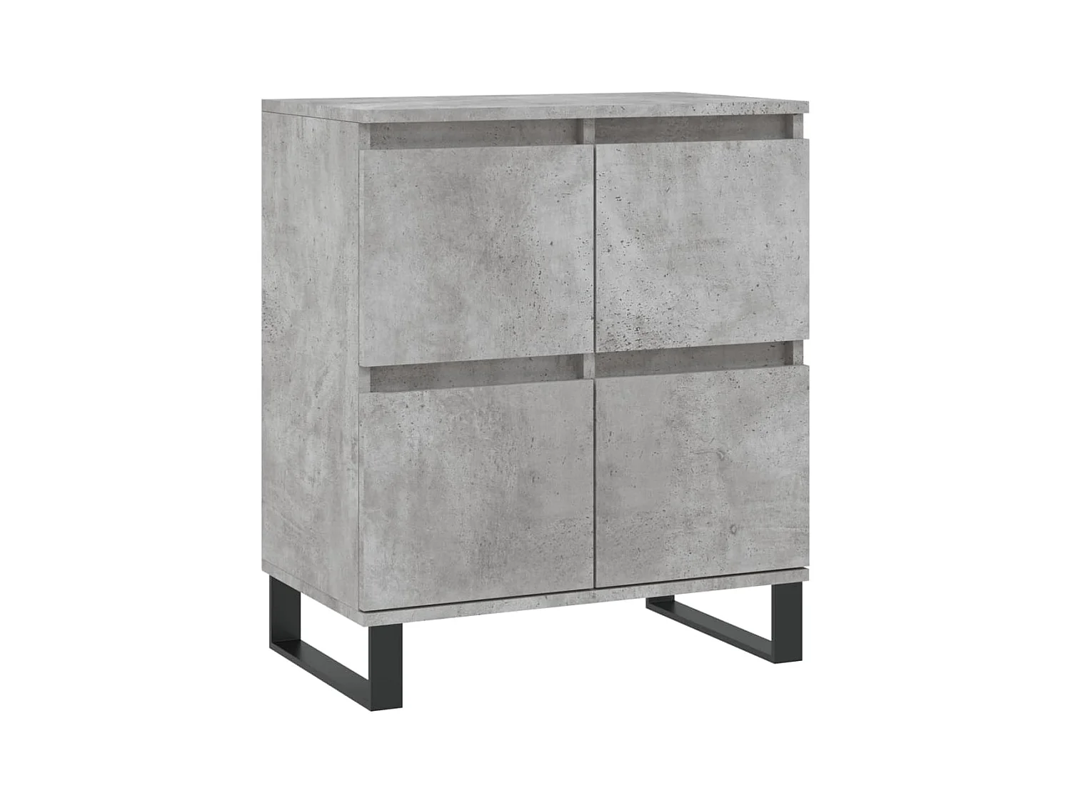 Buffets 3 pcs gris béton bois d'ingénierie