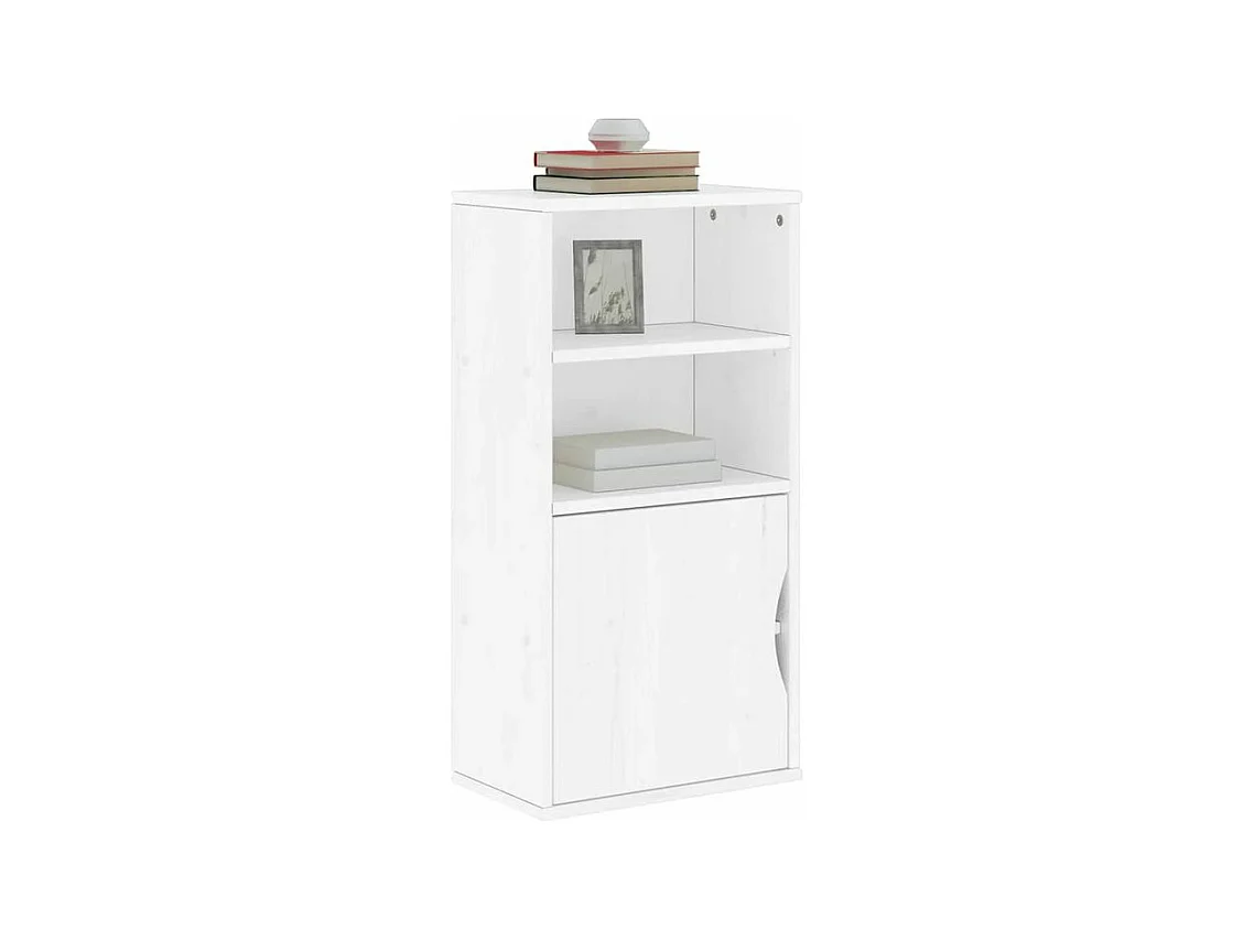 Armoire latérale ODDA blanc 40x24x79 bois massif pin