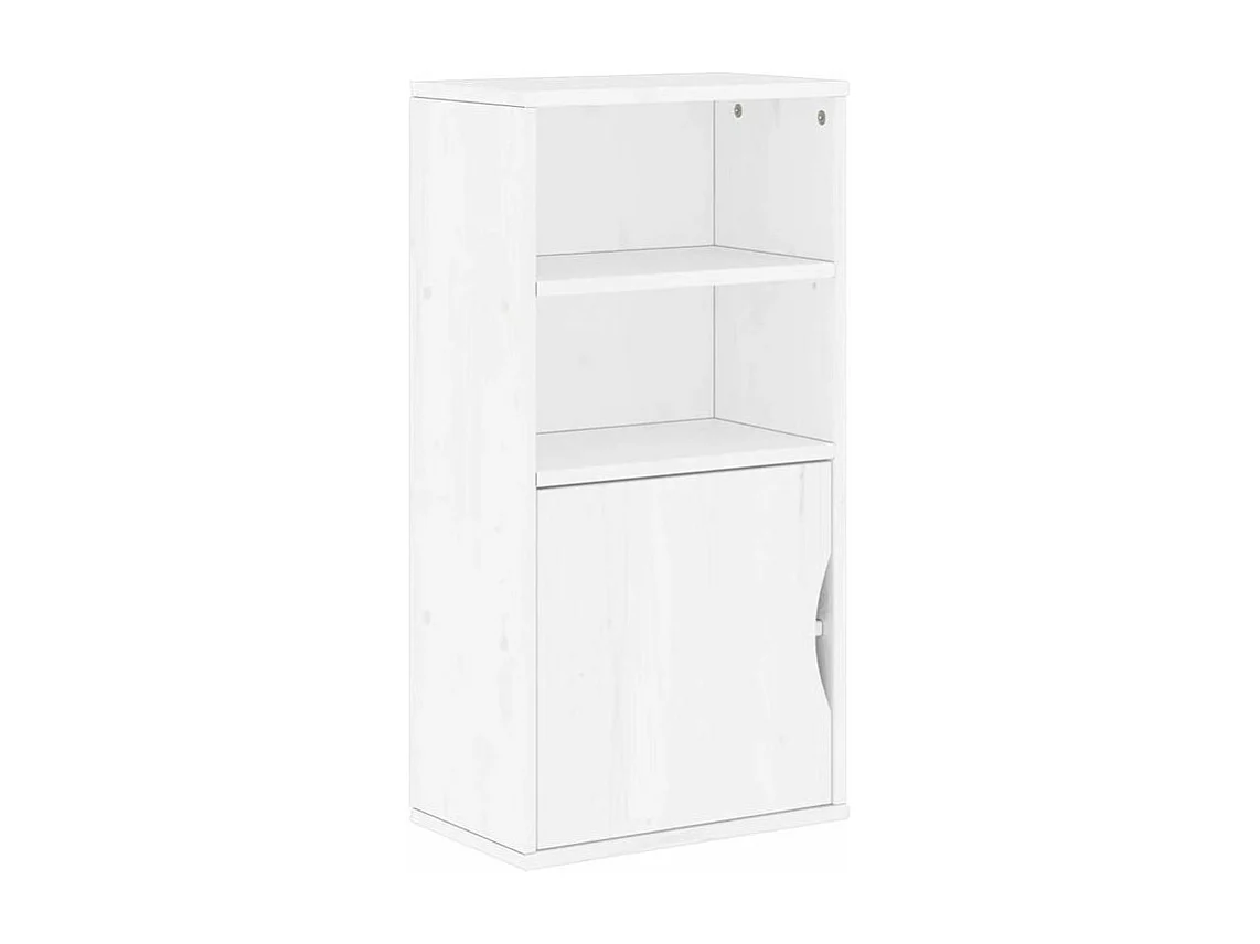 Armoire latérale ODDA blanc 40x24x79 bois massif pin