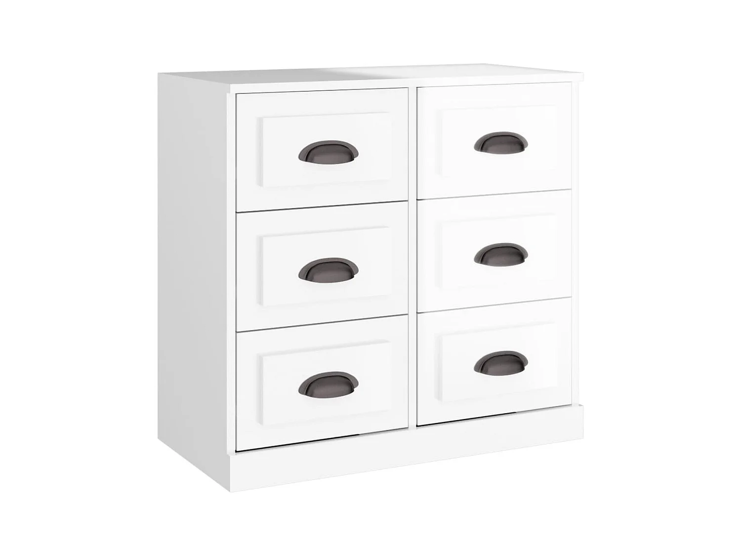 Buffet blanc brillant 70x35,5x67,5 bois d'ingénierie