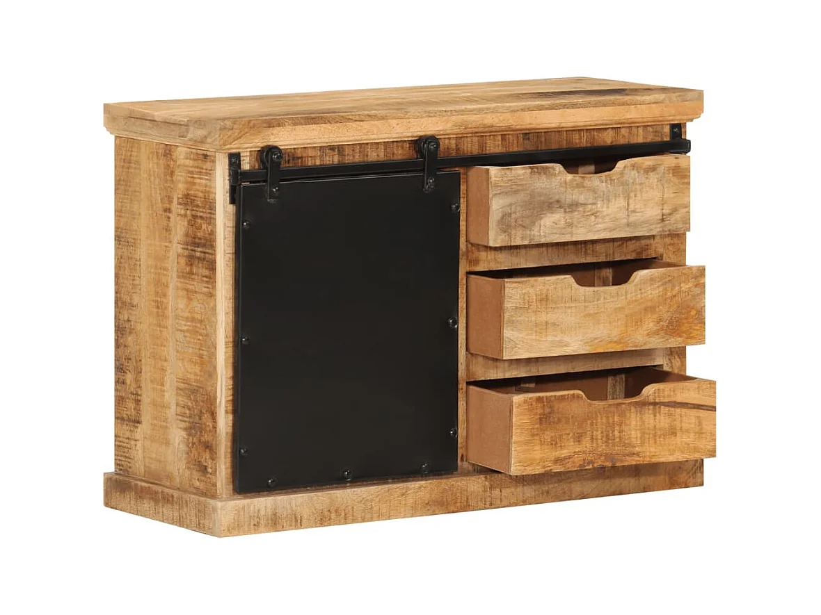 Buffet 80x30x55 bois de manguier brut massif