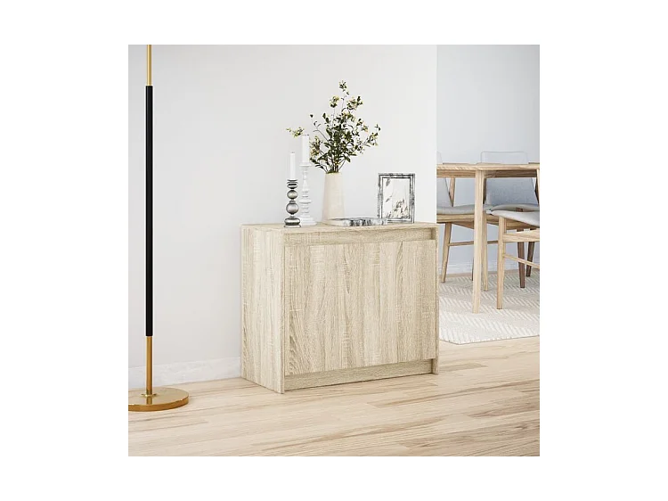 Buffet avec LED chêne sonoma 72x34x61 bois d'ingénierie