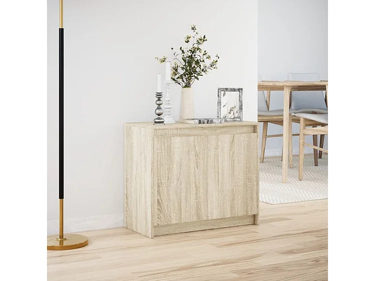 Buffet avec LED chêne sonoma 72x34x61 bois d'ingénierie