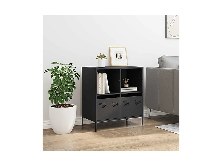 Buffet noir 68x39x73,5 acier laminé à froid