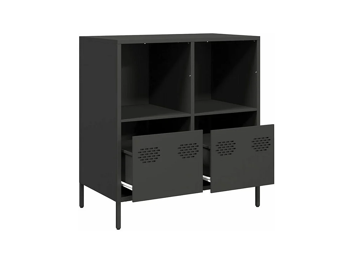 Buffet noir 68x39x73,5 acier laminé à froid