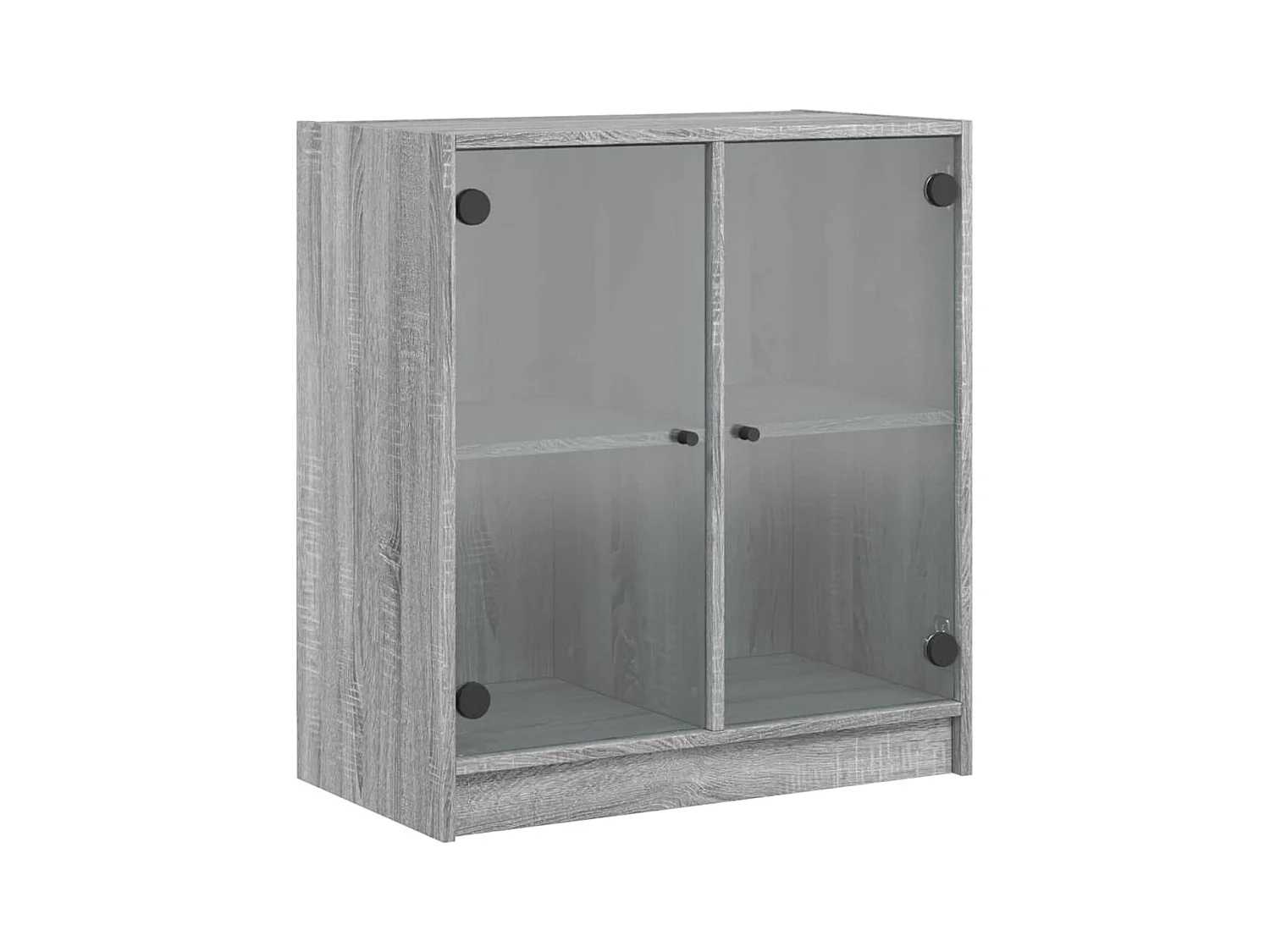 Armoire latérale avec portes en verre sonoma gris 68x37x75,5