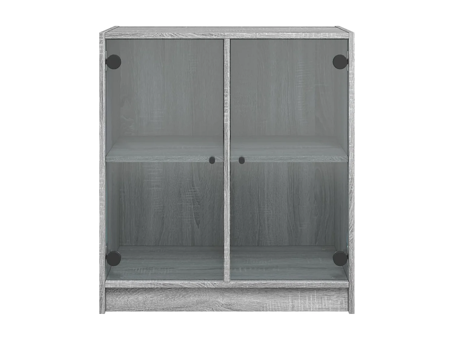 Armoire latérale avec portes en verre sonoma gris 68x37x75,5