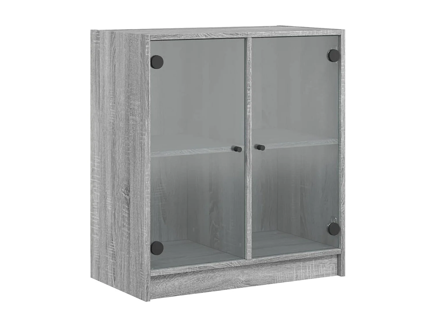 Armoire latérale avec portes en verre sonoma gris 68x37x75,5