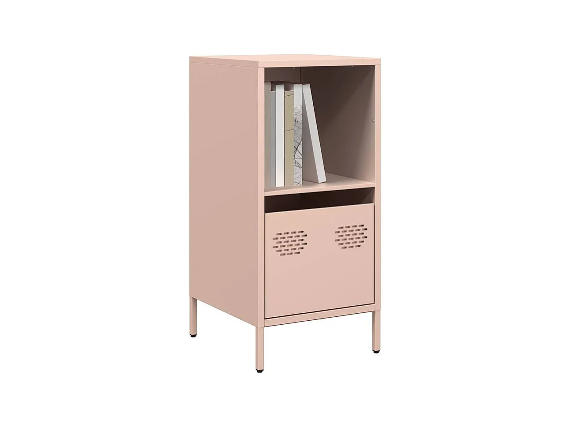Buffet rose 35x39x73,5 acier laminé à froid