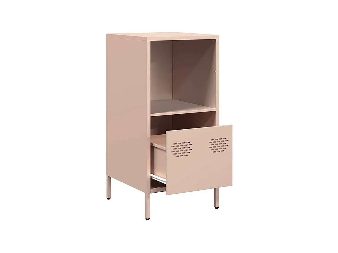 Buffet rose 35x39x73,5 acier laminé à froid