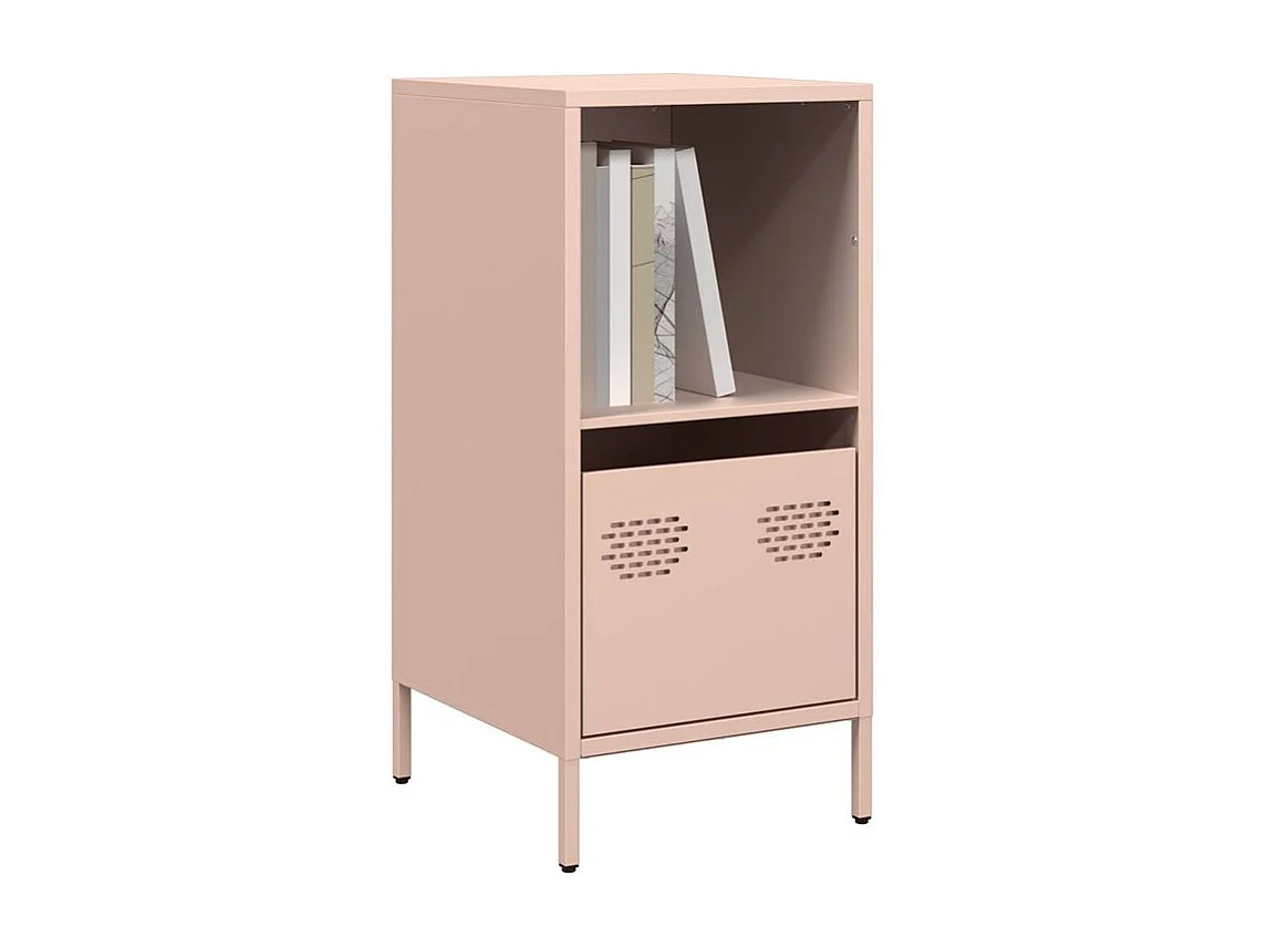 Buffet rose 35x39x73,5 acier laminé à froid
