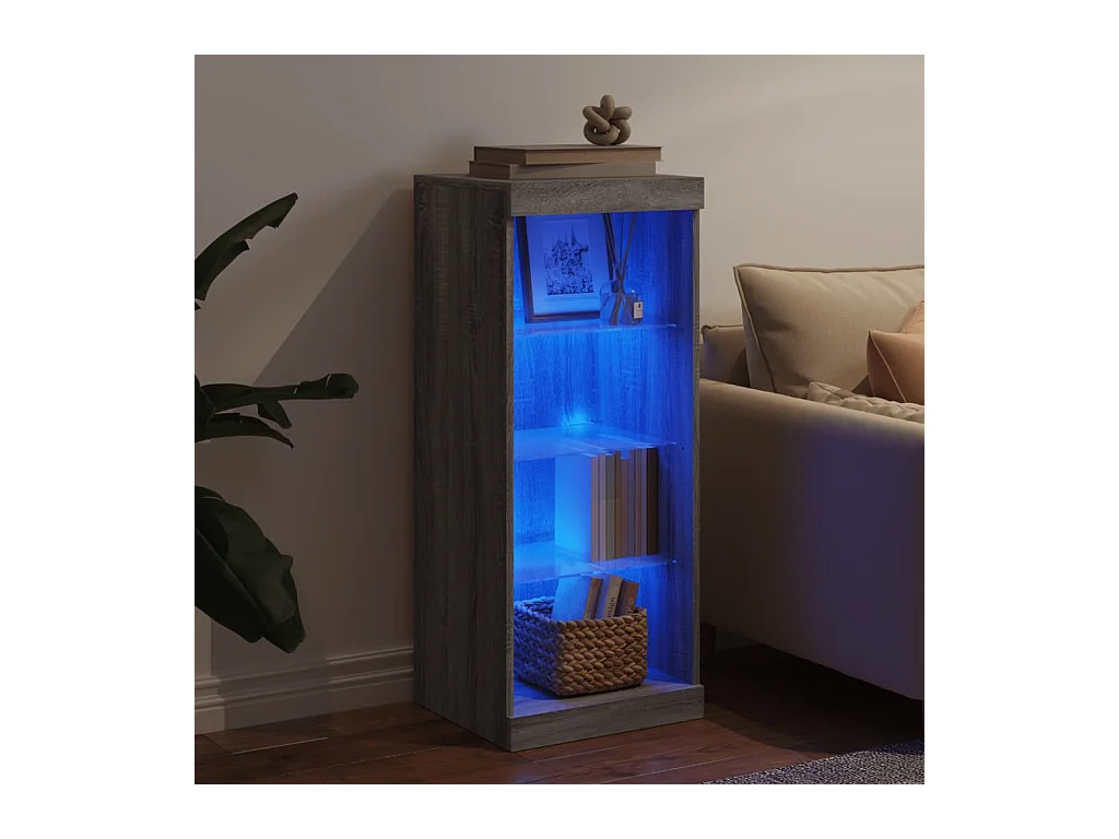 Buffet avec lumières LED sonoma gris 41x37x100