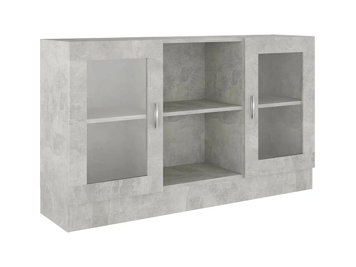 Armoire à vitrine Gris béton 120x30,5x70