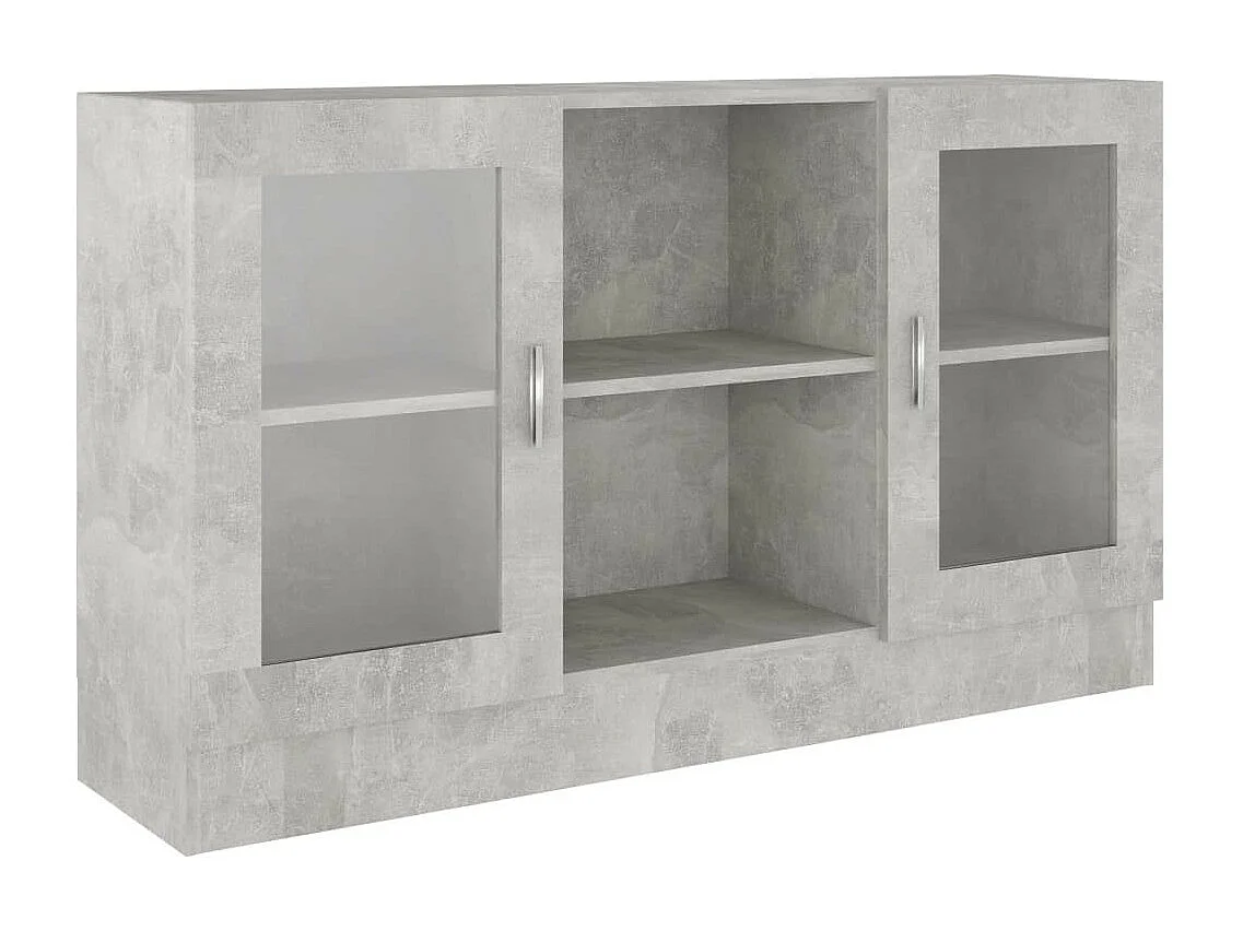 Armoire à vitrine Gris béton 120x30,5x70