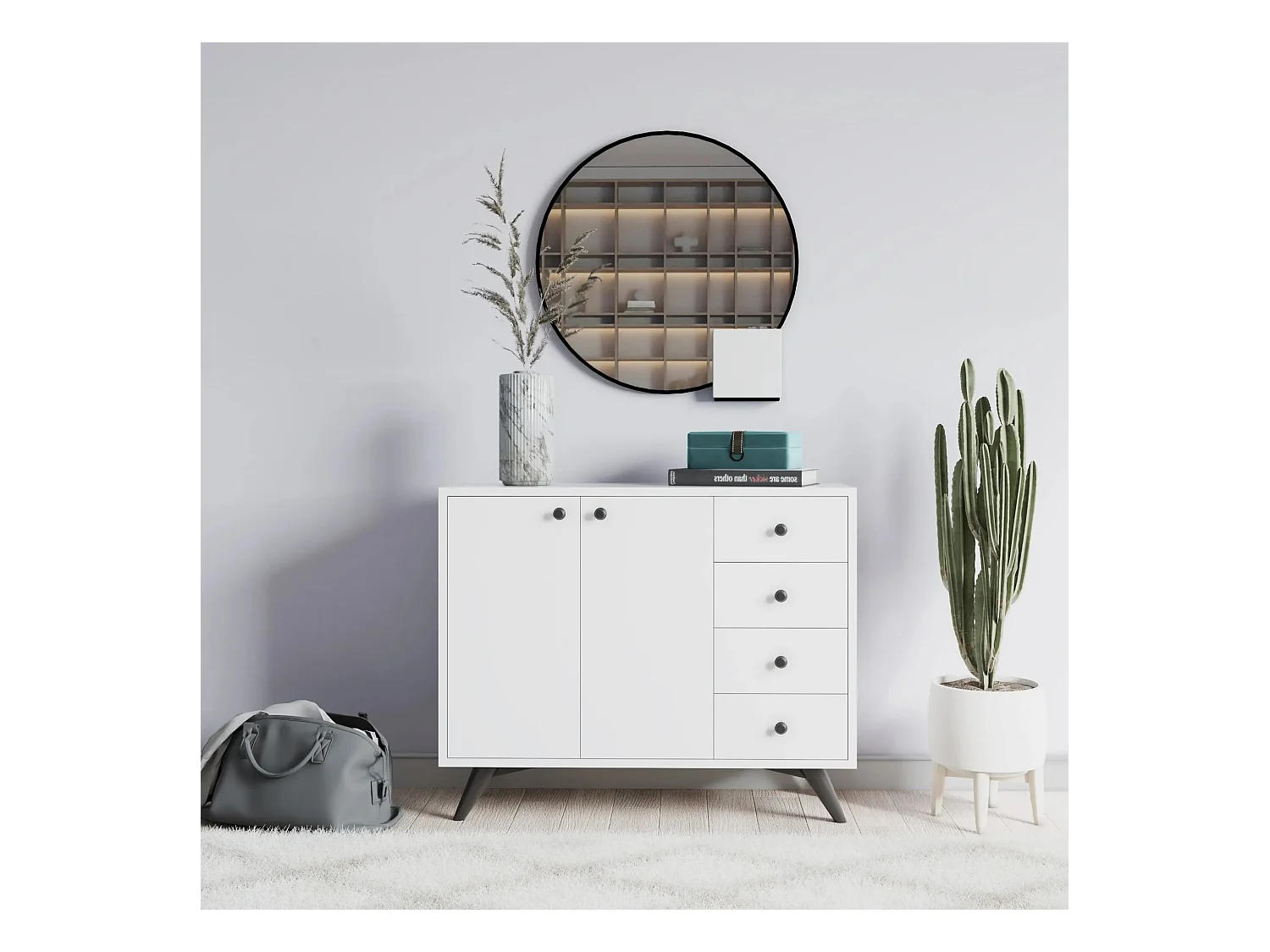 Gabinete multiusos Waga Blanco 100x82x35 cm