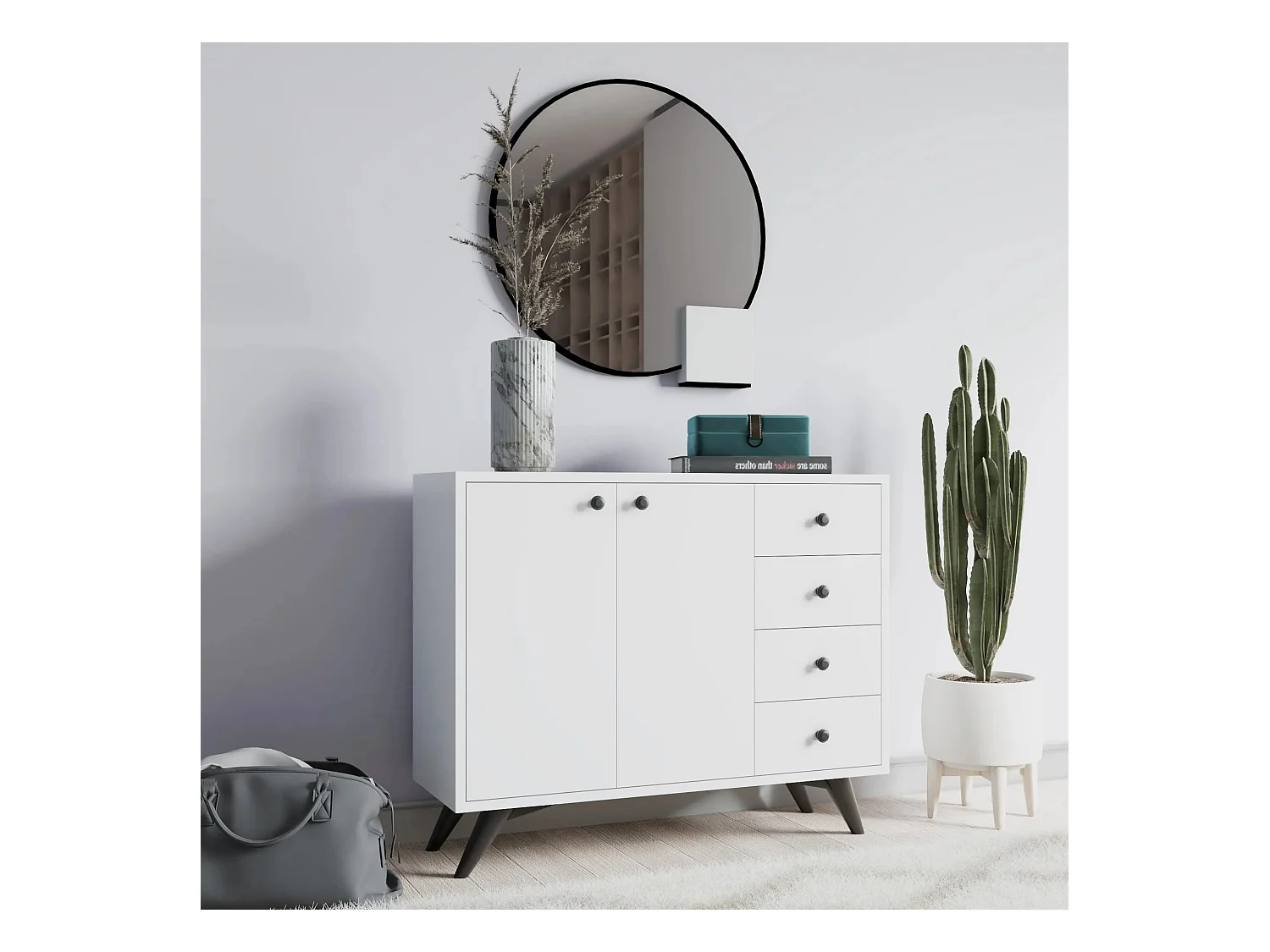 Gabinete multiusos Waga Blanco 100x82x35 cm