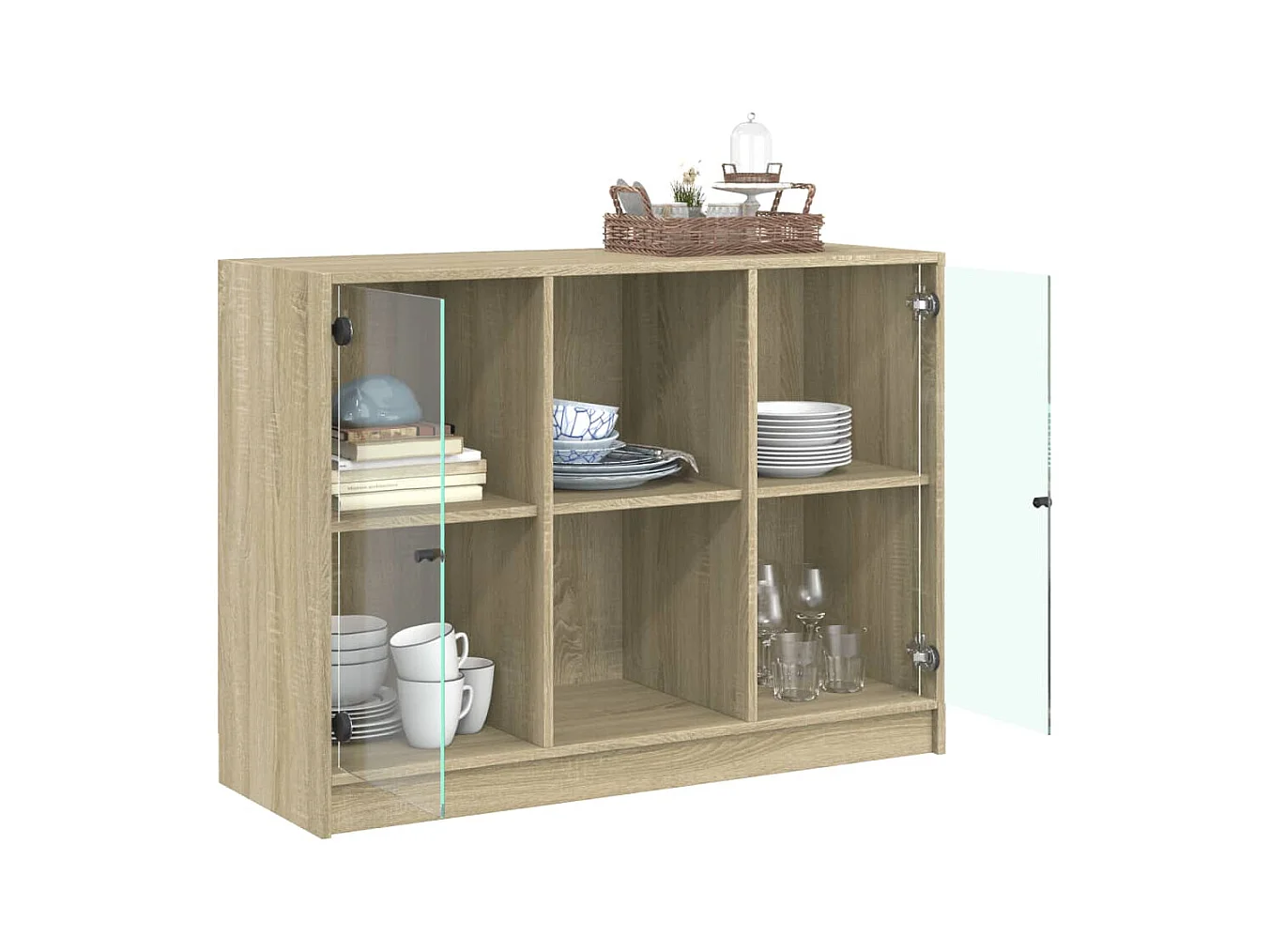 Buffet chêne sonoma 102x37x75,5 bois d'ingénierie