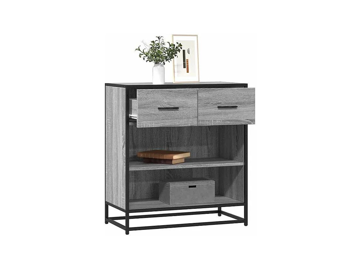 Buffet sonoma gris 68x35x76 bois d'ingénierie
