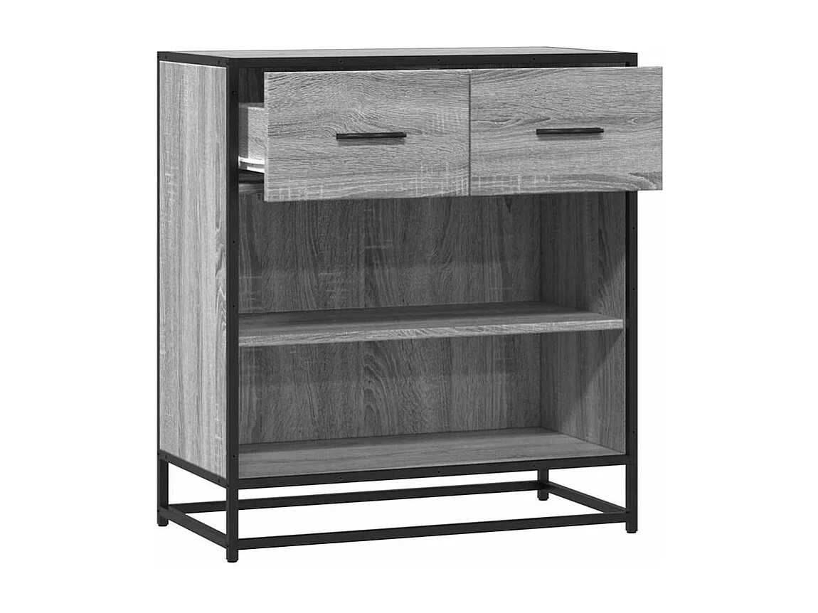 Buffet sonoma gris 68x35x76 bois d'ingénierie