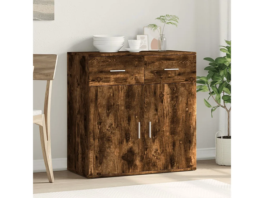 Buffet chêne fumé 79x38x80 bois d'ingénierie