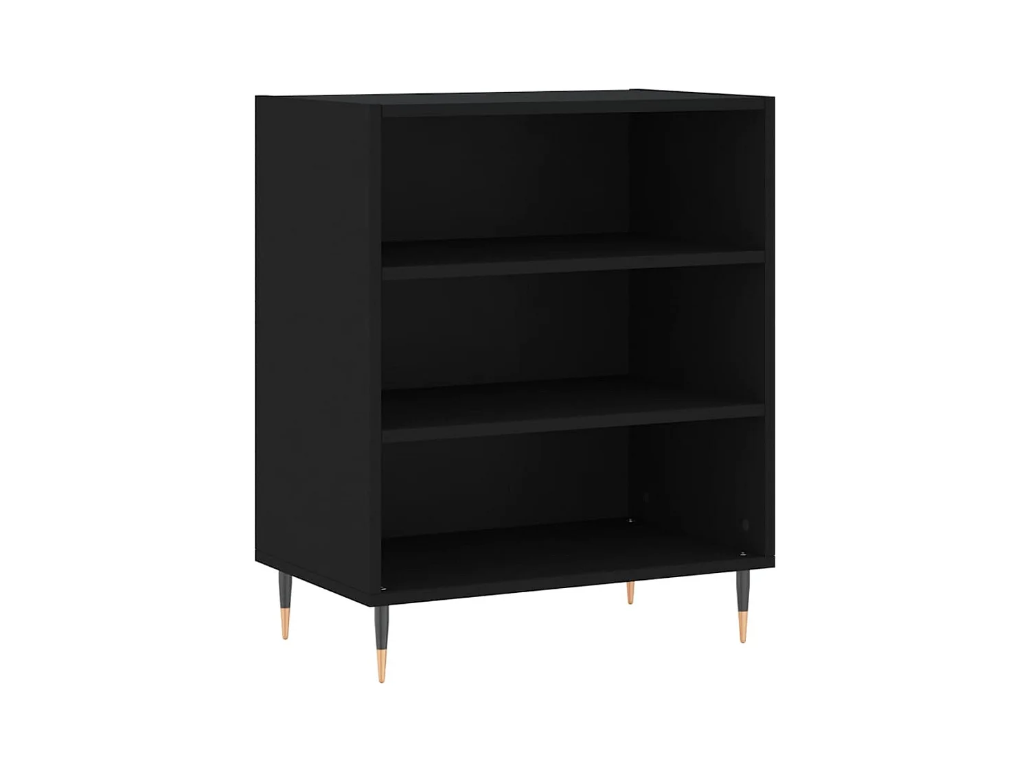 Buffet noir 57x35x70 bois d’ingénierie