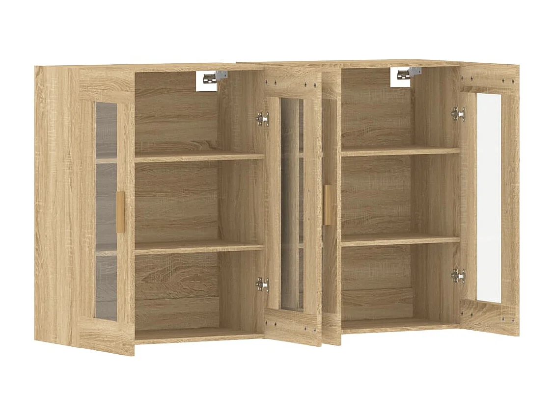 Armoires murales 2 pcs chêne sonoma bois d'ingénierie
