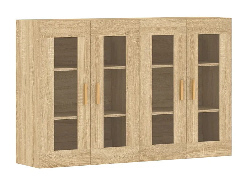 Armoires murales 2 pcs chêne sonoma bois d'ingénierie