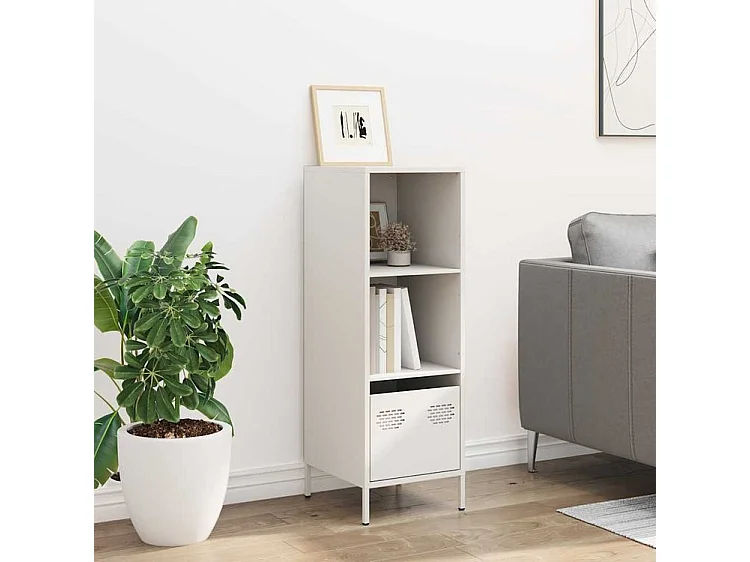 Buffet haut blanc 35x39x103,5 acier