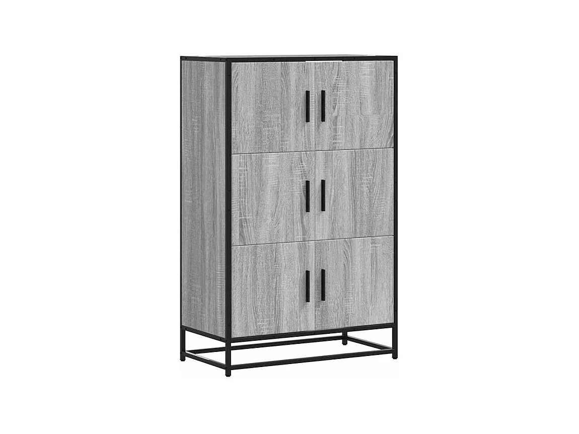Buffet haut sonoma gris 68x35x106,5 bois ingénierie et métal
