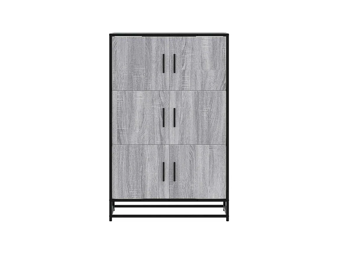 Buffet haut sonoma gris 68x35x106,5 bois ingénierie et métal