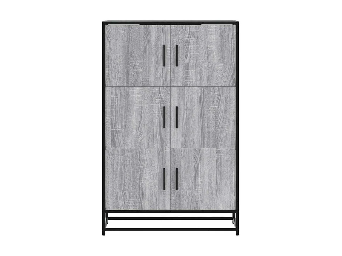 Buffet haut sonoma gris 68x35x106,5 bois ingénierie et métal