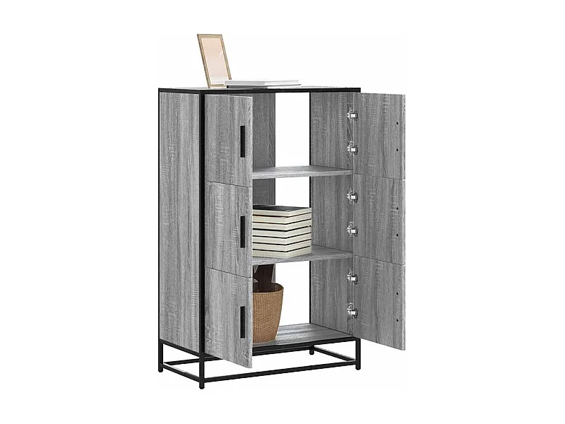 Buffet haut sonoma gris 68x35x106,5 bois ingénierie et métal