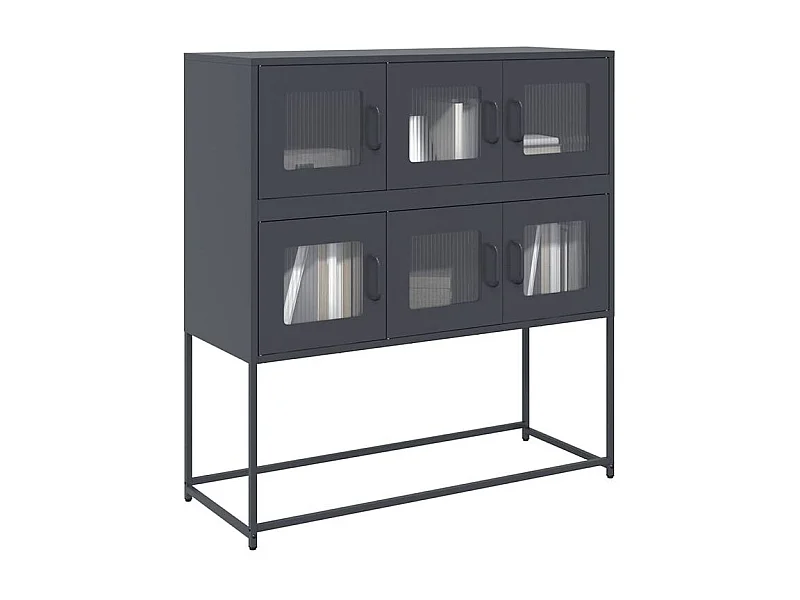 Buffet anthracite 100,5x39x107 acier laminé à froid