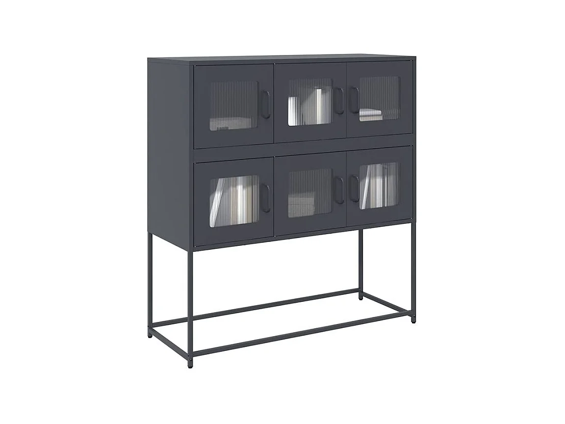 Buffet anthracite 100,5x39x107 acier laminé à froid
