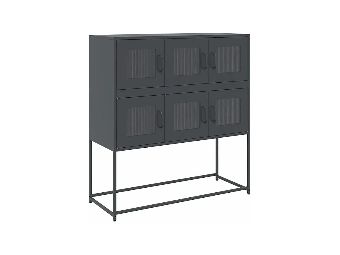 Buffet anthracite 100,5x39x107 acier laminé à froid