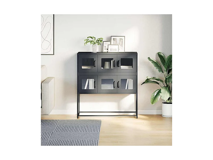 Buffet anthracite 100,5x39x107 acier laminé à froid