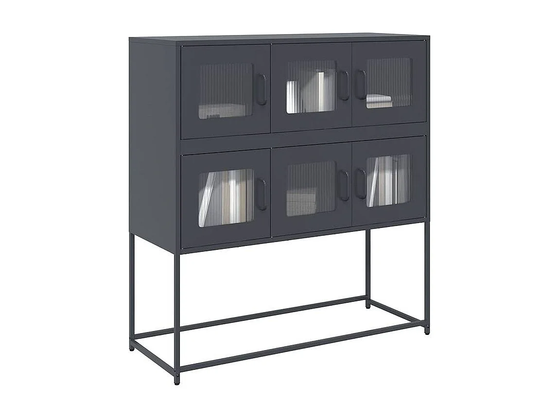 Buffet anthracite 100,5x39x107 acier laminé à froid