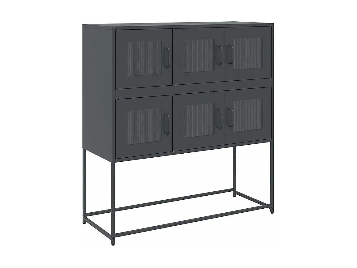 Buffet anthracite 100,5x39x107 acier laminé à froid