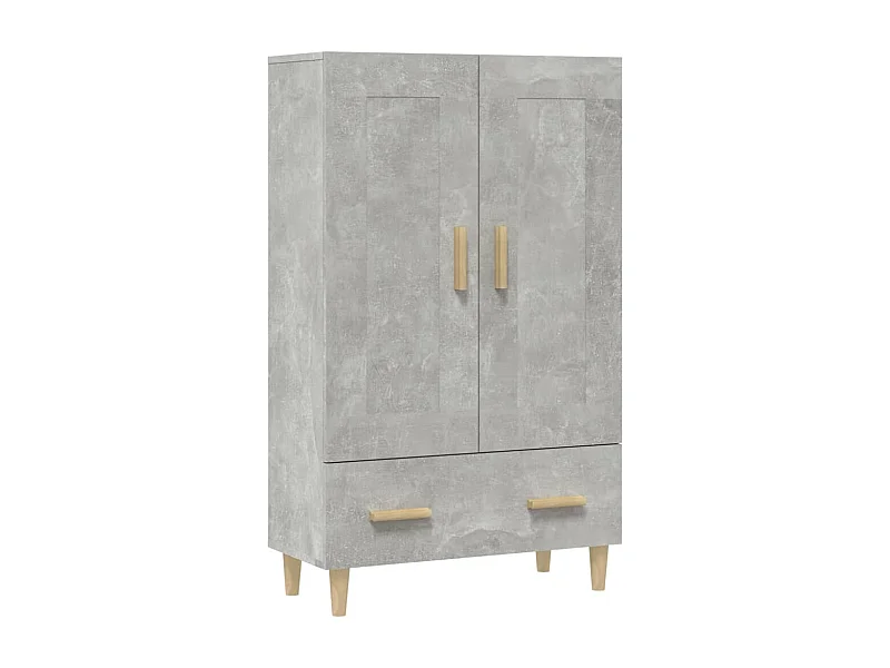 Buffet haut Gris béton 70x31x115 Bois d'ingénierie