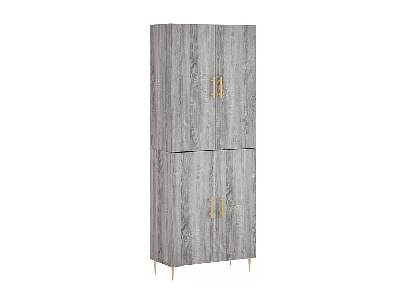 Buffet haut Sonoma gris 69,5x34x180 Bois d'ingénierie