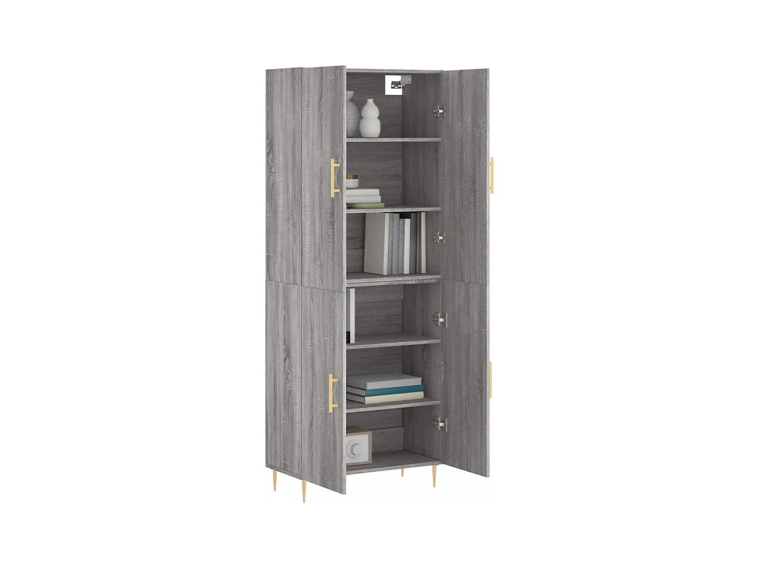 Buffet haut Sonoma gris 69,5x34x180 Bois d'ingénierie