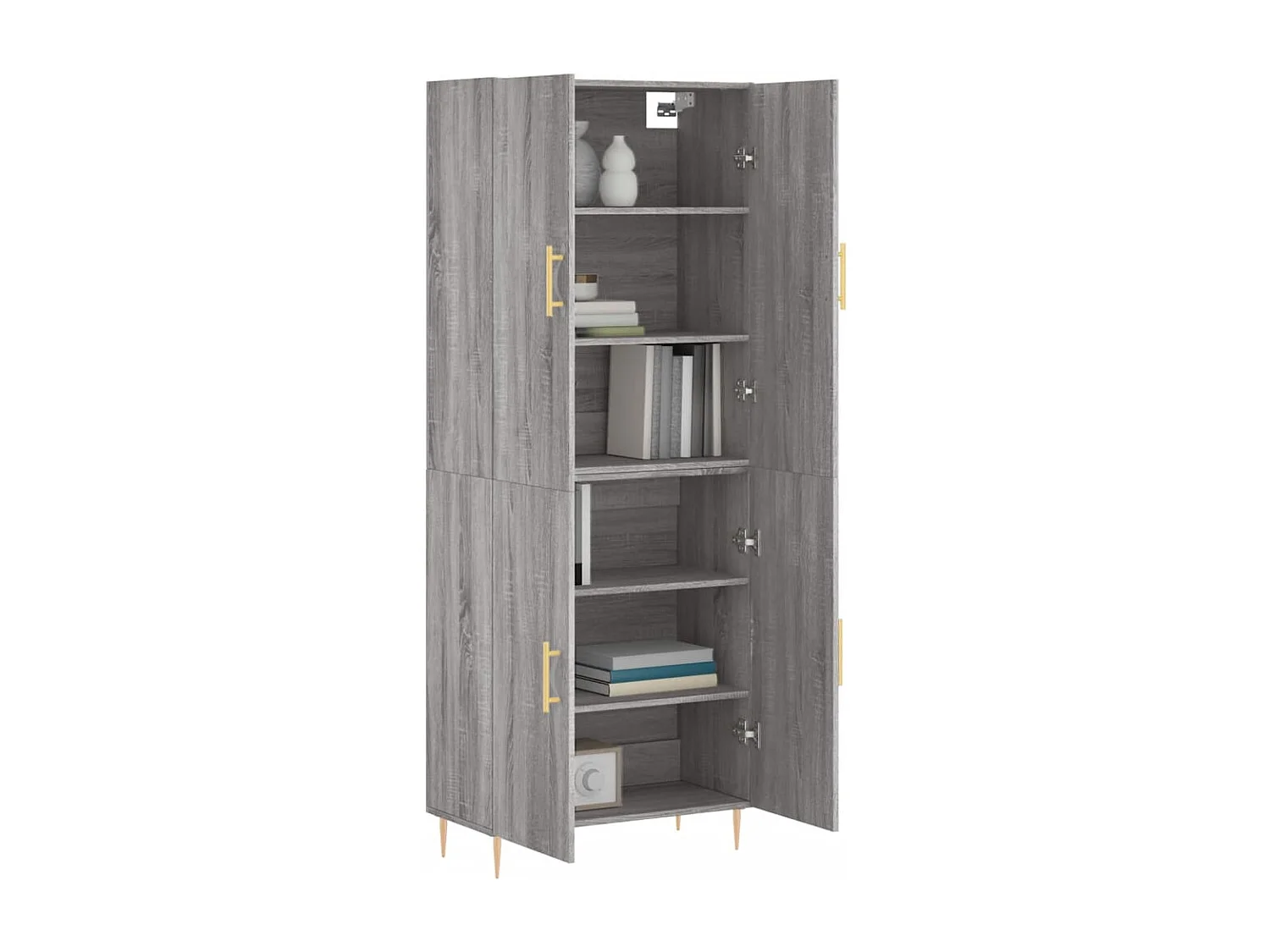 Buffet haut Sonoma gris 69,5x34x180 Bois d'ingénierie