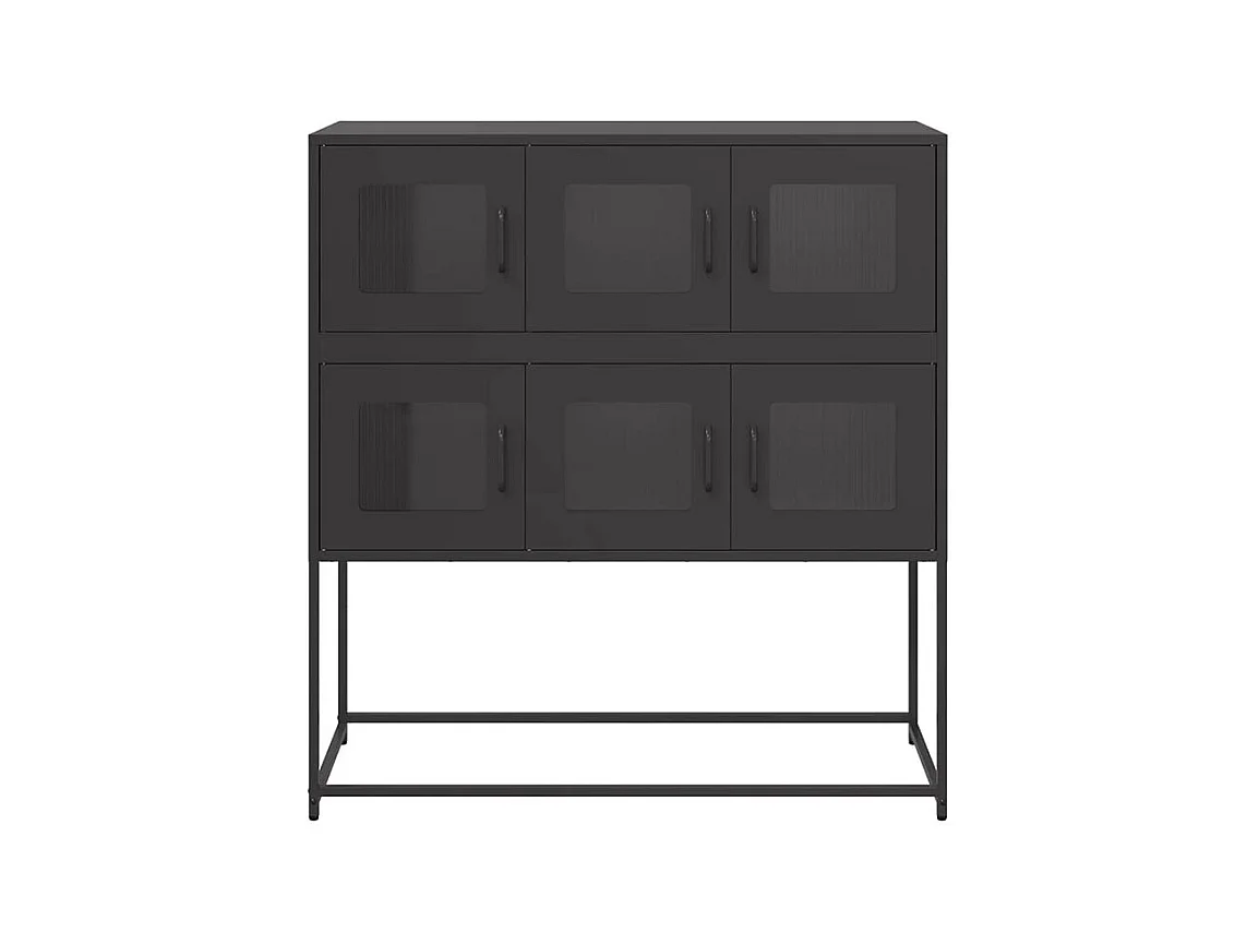 Buffet noir 100,5x39x107 acier laminé à froid