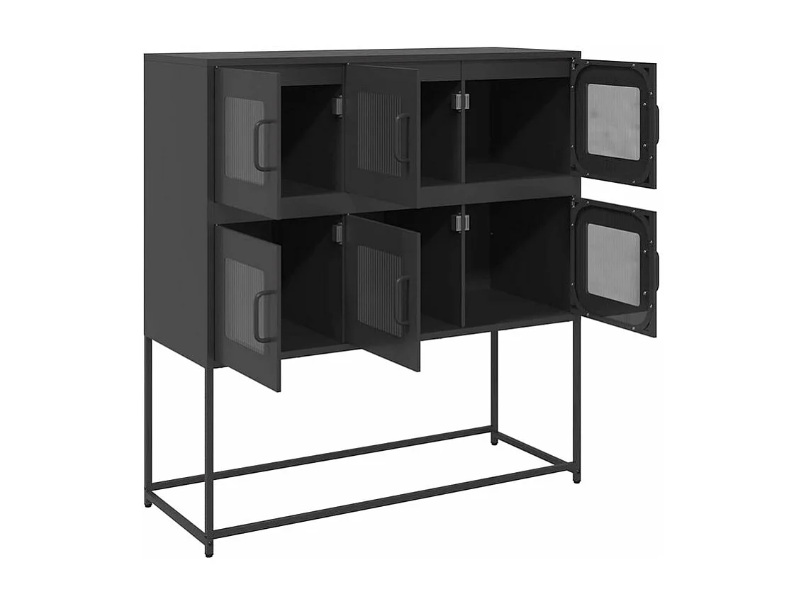 Buffet noir 100,5x39x107 acier laminé à froid