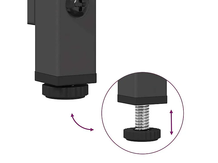 Buffet noir 100,5x39x107 acier laminé à froid