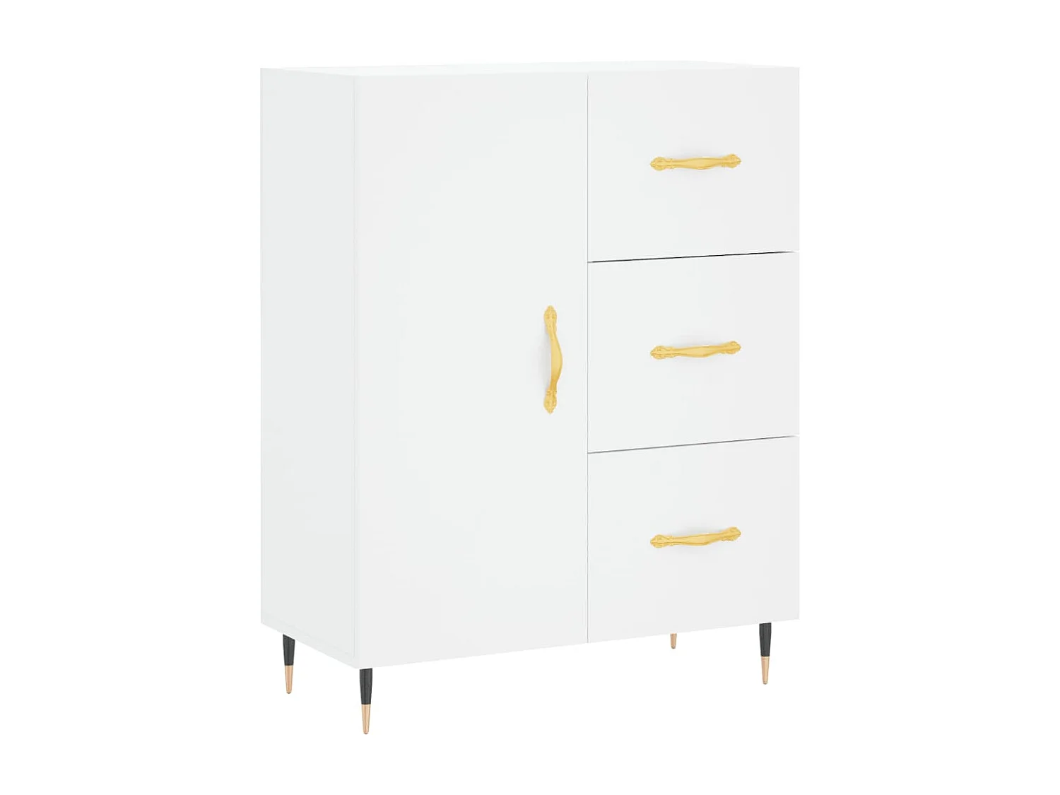 Buffet haut Blanc 69,5x34x180 Bois d'ingénierie