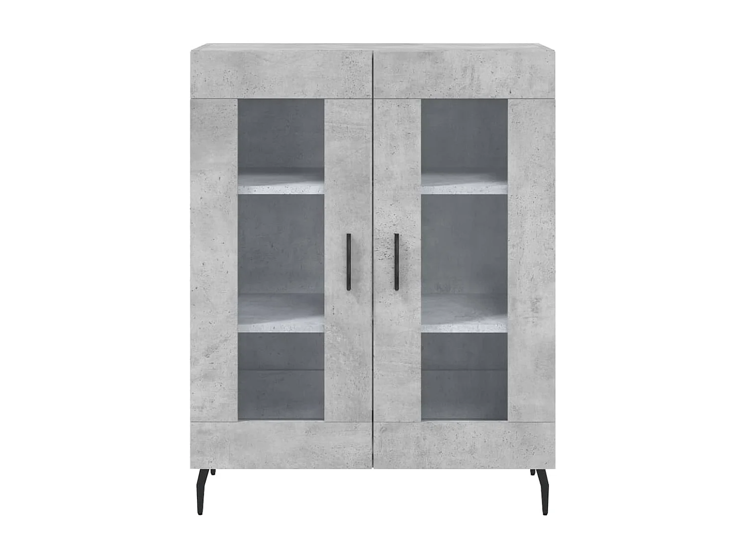 Buffet haut Gris béton 69,5x34x180 Bois d'ingénierie